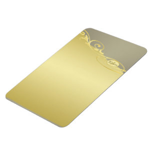 Íman Ouro de luxo decorativo em ouro e prata, monograma