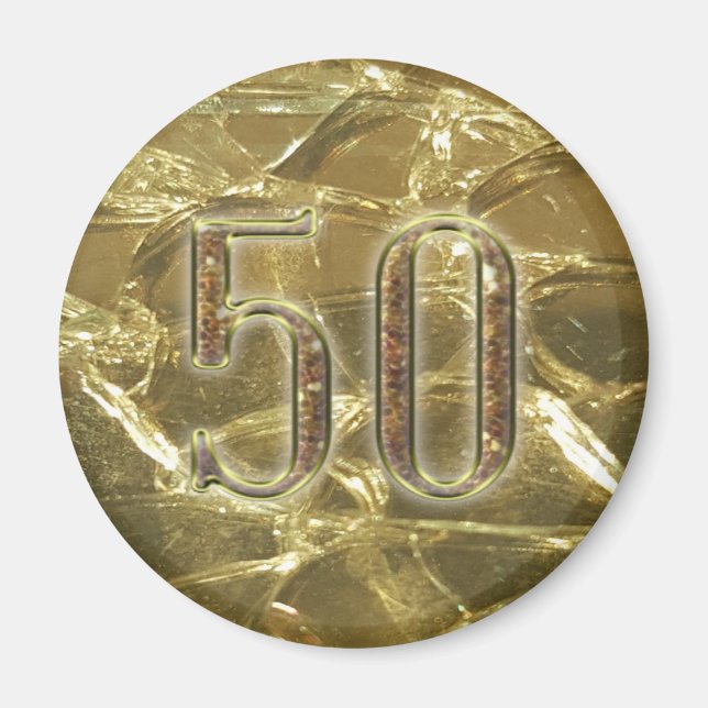 Íman ouro de ouro 50 anos 50 anos (Frente)