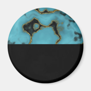 Íman Ouro de pedra e preto de turquesa