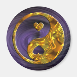 Íman Ouro de Yin & de Yang/corações