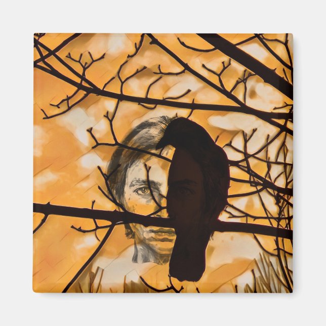 Íman Ouro Fire Raven Face (Frente)