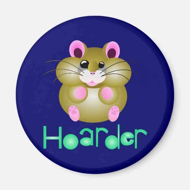 Íman Ouro Hamster - "Hoarder" (Frente)