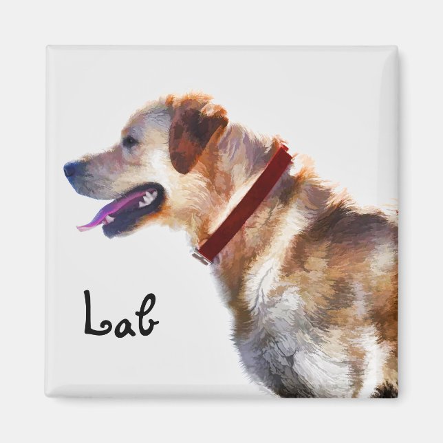 Íman Ouro Labrador Retriever Dog-lover Gift (Frente)
