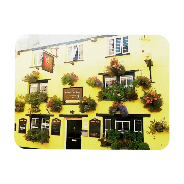 Íman Ouro Lion Hotel Padstow Cornwall Inglaterra (Horizontal)