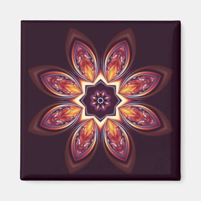 Íman Ouro Lotus Fractal Magnet (Frente)