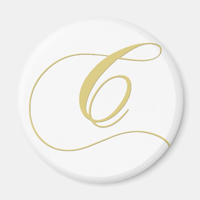 Íman Ouro Monograma - Letra C (Frente)