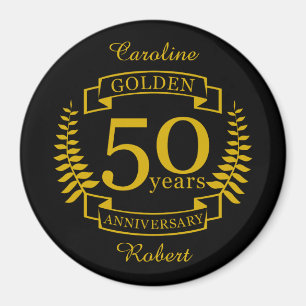Íman Ouro ouro 50 Anos Aniversário de Casamento 50 Todo