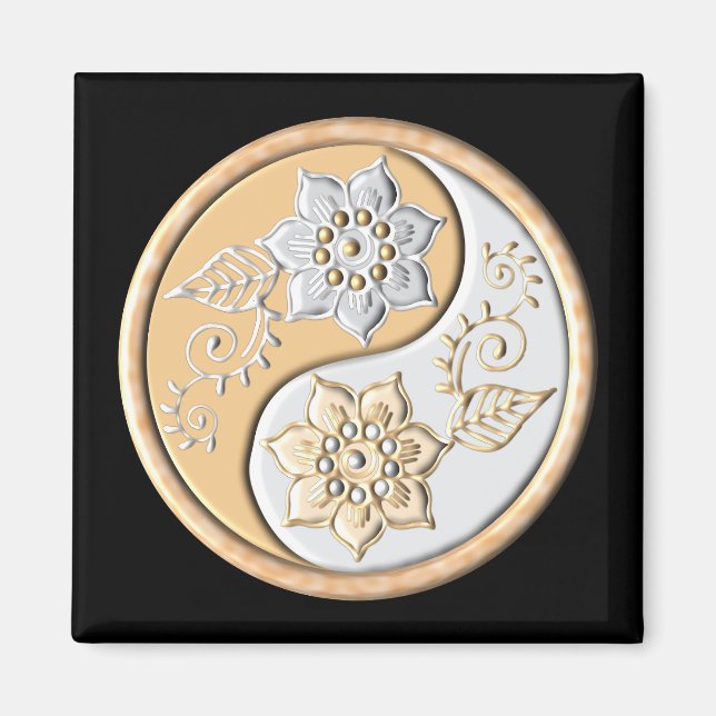 Íman Ouro & Prata Yin Yang  (Frente)
