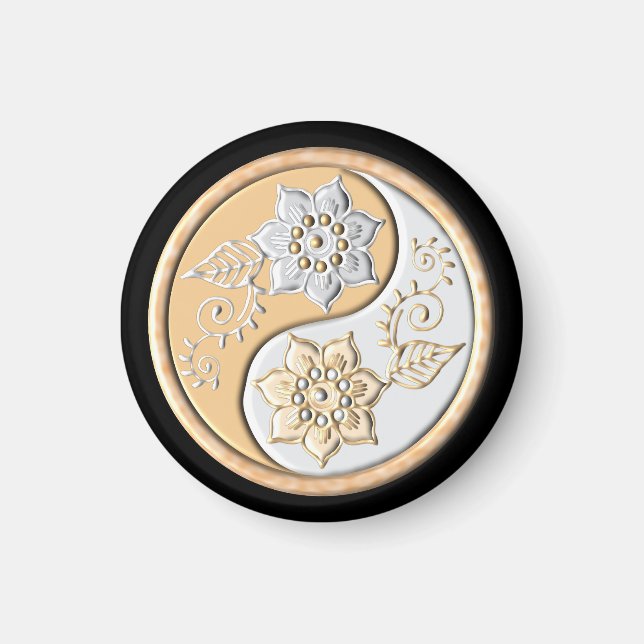 Íman Ouro & Prata Yin Yang  (Frente)