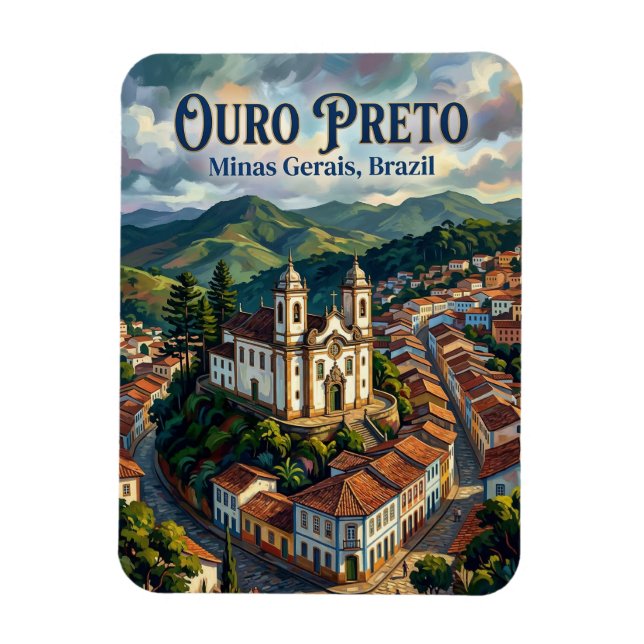 Íman Ouro Preto Brasil (Vertical)
