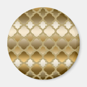Íman Ouro Quatrefoil Padrão de Lata marroquina