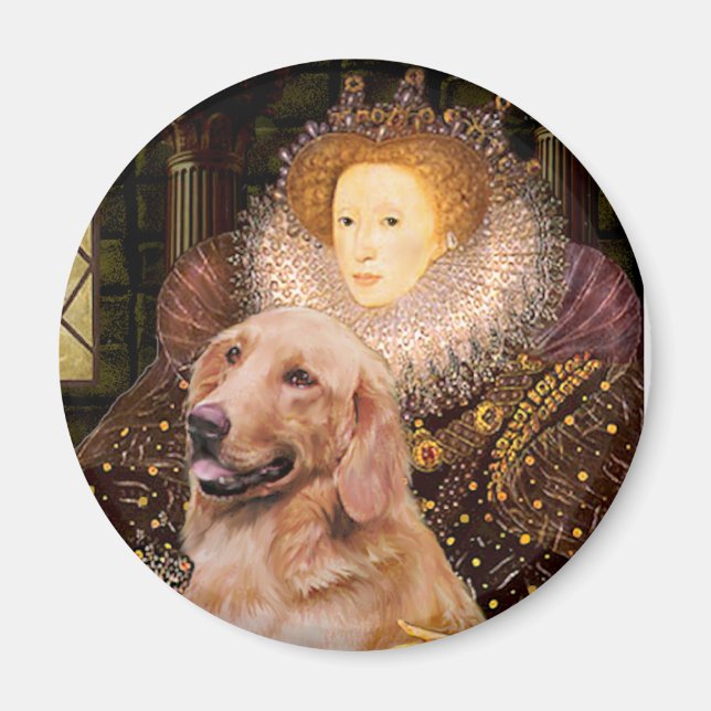 Íman Ouro Retriever #1 - Rainha Elizabeth I (Frente)