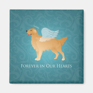 Íman Ouro Retriever Angel Dog - Memorial Pet
