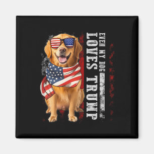 Íman Ouro Retriever Até Meu Cachorro Adora Trump Engraç