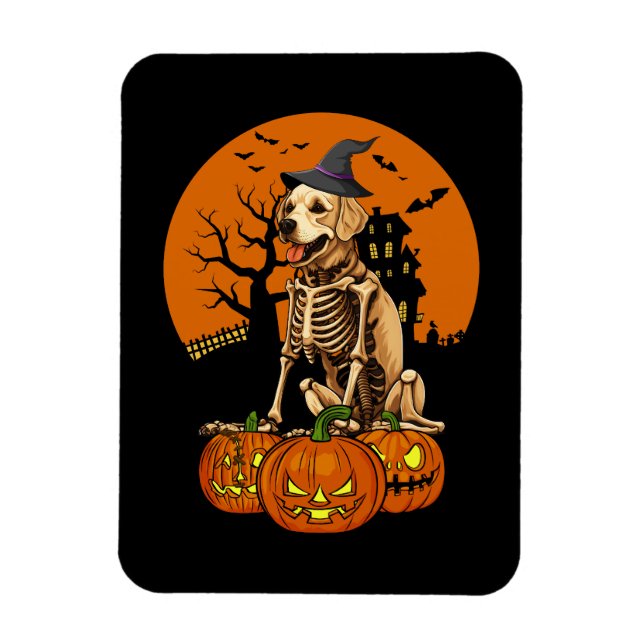 Íman Ouro Retriever Dog Halloween (Vertical)