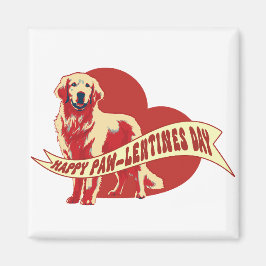 Íman Ouro Retriever Pawlentine's Day Magnet