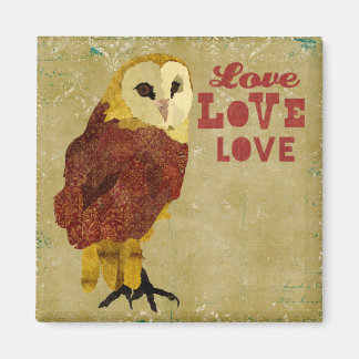Íman Ouro Ruby Owl Love Magnet