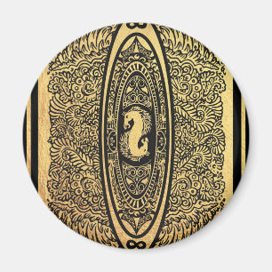 Íman Ouro Seacavalo Mandala - Ornamentado Infinito Desi