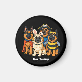 Íman Ouro Shepherd Ghost Dog Halloween Engraçado Spooky