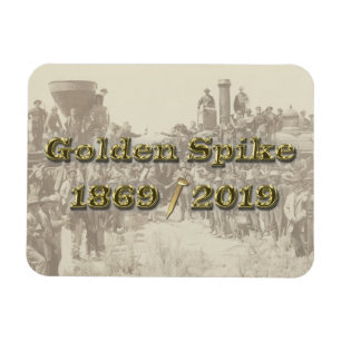 Íman Ouro Spike Sesquincent Transcontinental Railroad