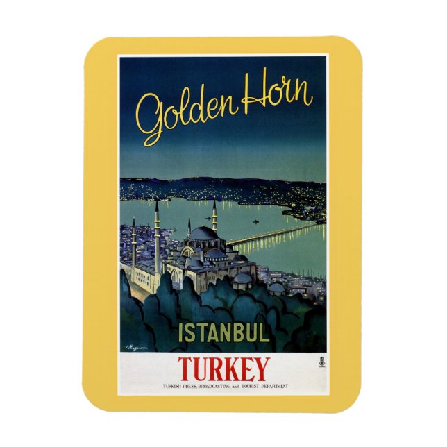 Íman Ouro Vintage Horn Istambul Turquia viagem (Vertical)