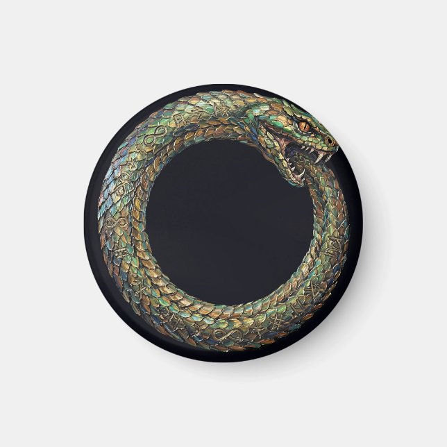 Íman Ouroboros — Poster Rúnico Símbolo da Serpente Anti (Frente)