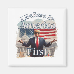 Íman Ousada Slogan Político Retro America First D