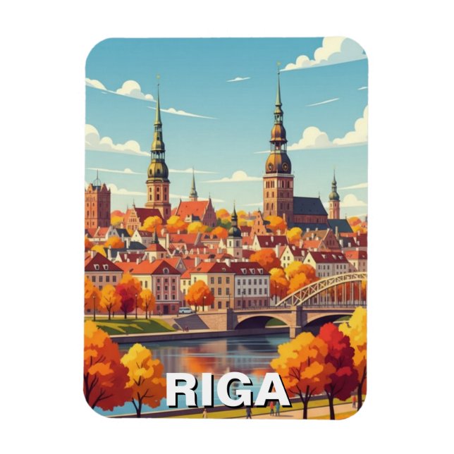 Íman Outono em Riga Letônia Viagem (Vertical)