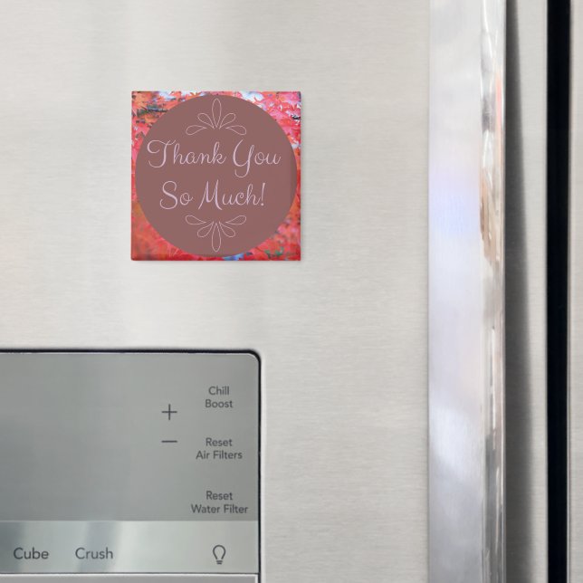 Íman Outono Muito Obrigado Folha Vermelha (In Situ (Fridge))
