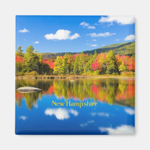 Íman Outono pelo lago, New Hampshire,