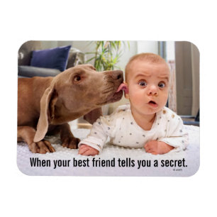 Íman Ouvido do bebê que bebe o cão