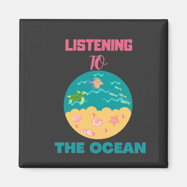 Íman ouvindo o oceano e relaxe (Frente)
