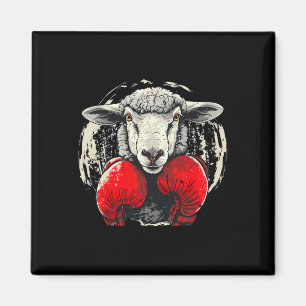 Íman Ovelha Boxeando Com Luvas de Boxe Kickboxing Engra