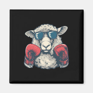 Íman Ovelha de Boxe Luvas de Boxe Luta Livre Engraçado 