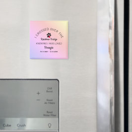 Íman Over The Rainbow Bridge Custom Pet Memorial