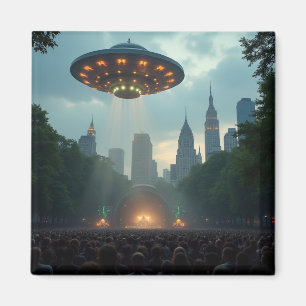 Íman OVNI Hovering sobre um concerto do Central Park 20