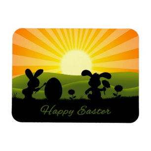 Íman Ovo De Pintura De Coelhinho De Páscoa Bonito