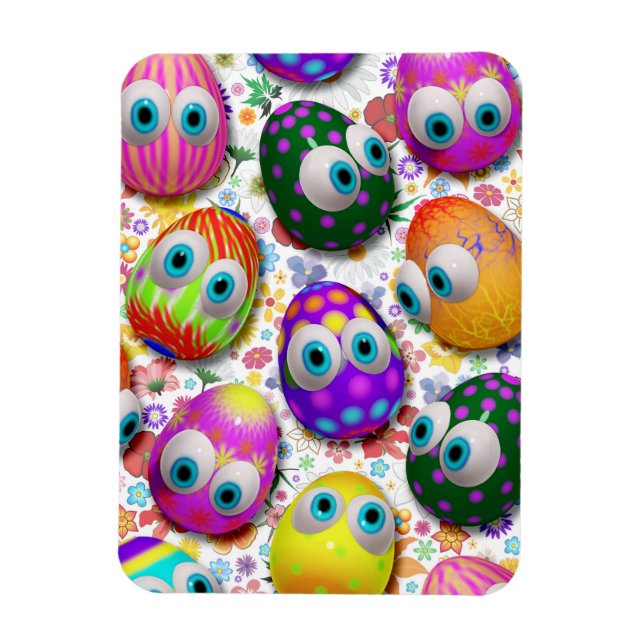 Íman Ovos de Páscoa de desenho animado fofos e engraçad (Vertical)