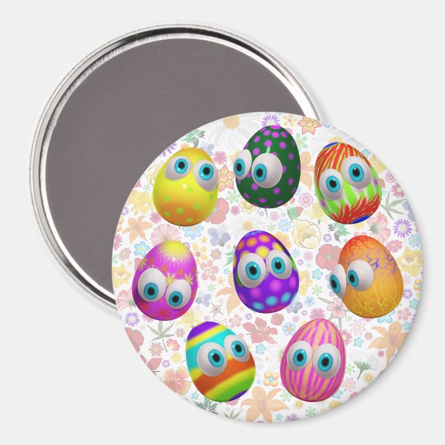 Íman Ovos de Páscoa de desenho animado fofos e engraçad (Front/Back)