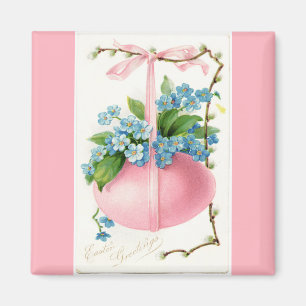 Íman Ovos de Páscoa e Flores Rosa