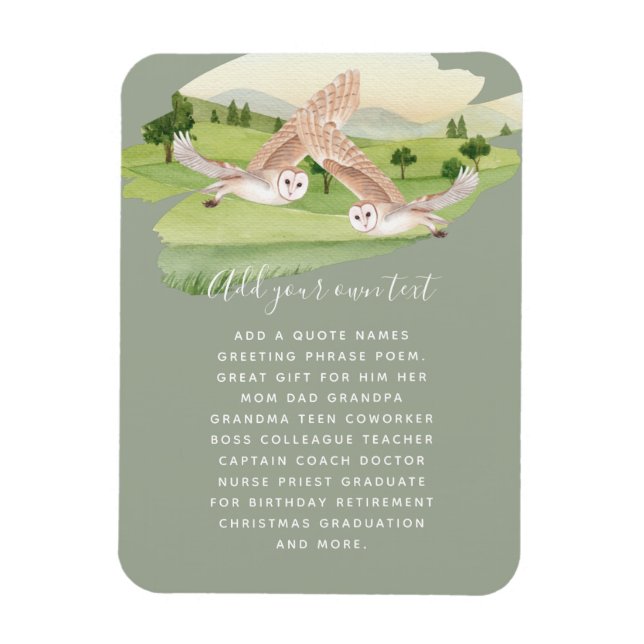 Íman OWL GIFTS - Personalizado (Vertical)