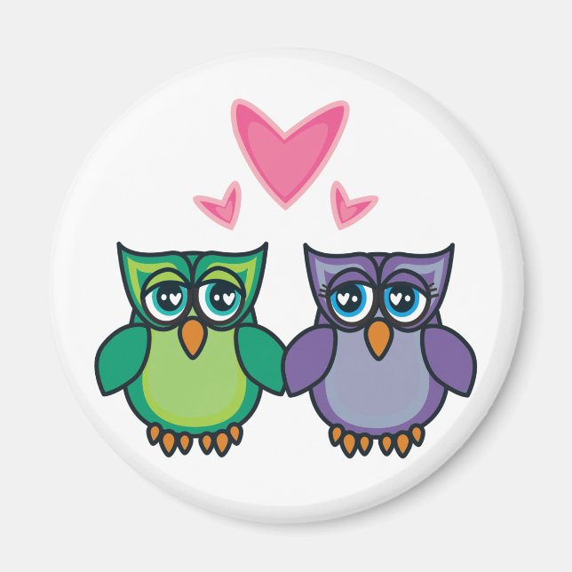 Íman Owl Love Magnet (Frente)