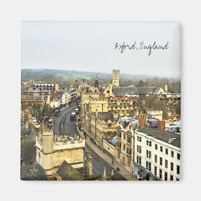 Íman Oxford, Inglaterra, High Rua View (Frente)
