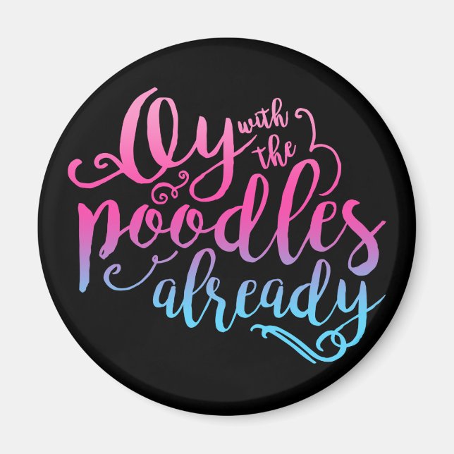 Íman Oy Com Poodles Já Magnet (Frente)