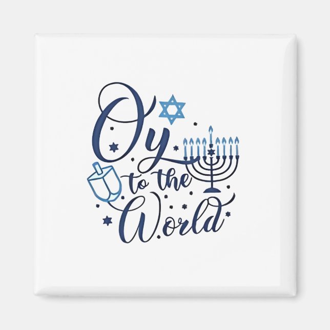 Íman Oy to the World Hanukkah Jewish Engraçado (Frente)