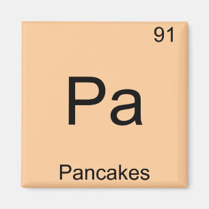 Íman Pa - Pancakes - Símbolo de Elemento Químico Engr