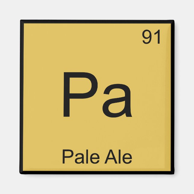 Íman Pa - Símbolo de Elemento de Química Ale Pale - Cer (Frente)