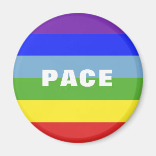 Íman Pace - Peace - Frieden - Rainbow Color Regenbogen