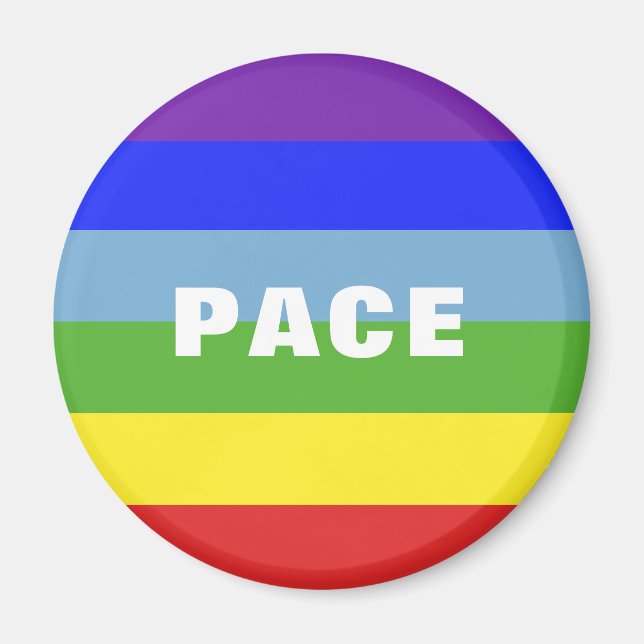 Íman Pace - Peace - Frieden - Rainbow Color Regenbogen (Frente)