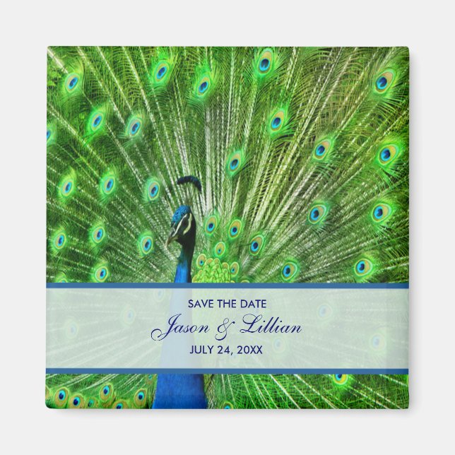 Íman Pacock Wedding Date (Salvar data) (Frente)